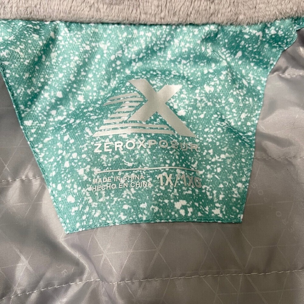 Womens ZeroXposur Green Zip Up Winter Jacket Size 1X - Picture 5 of 12